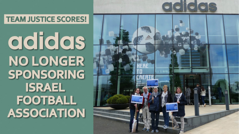 La justice marque un but. Adidas ne sponsorise plus la F?�d?�ration Isra?�lienne de Football - BDS 