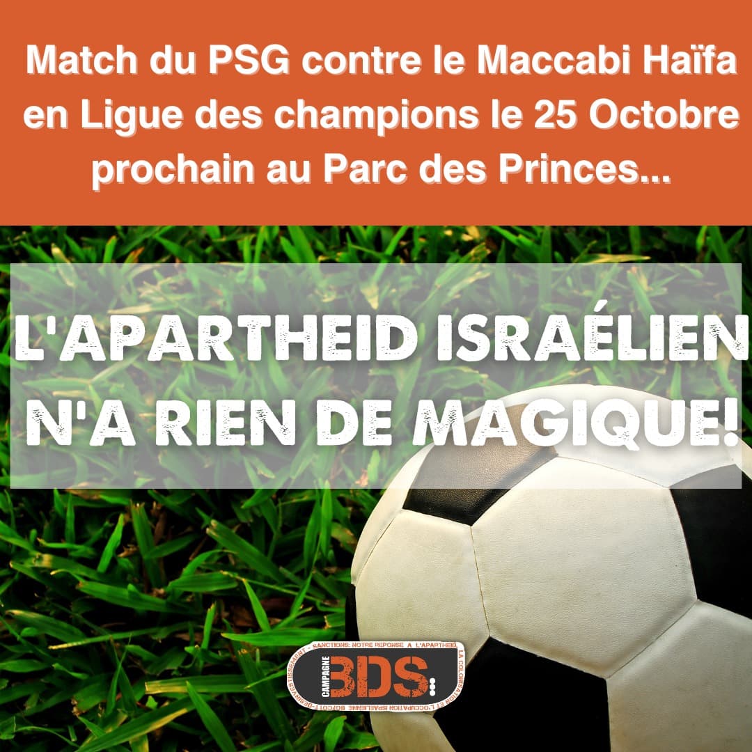 match du PSG contre le Maccabi Haïfa le 25 octobre