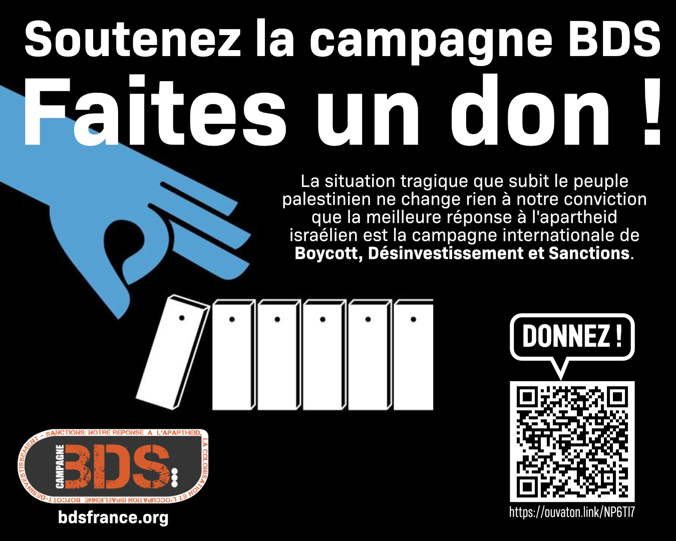 Soutenez BDS, faites un don